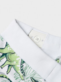 NAME IT Sweat Shorts Vermo Bright White Palm Dino